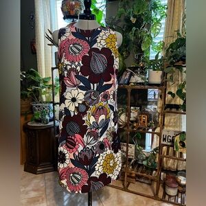 Ann Taylor Factory Multicolor Floral Midi Dress